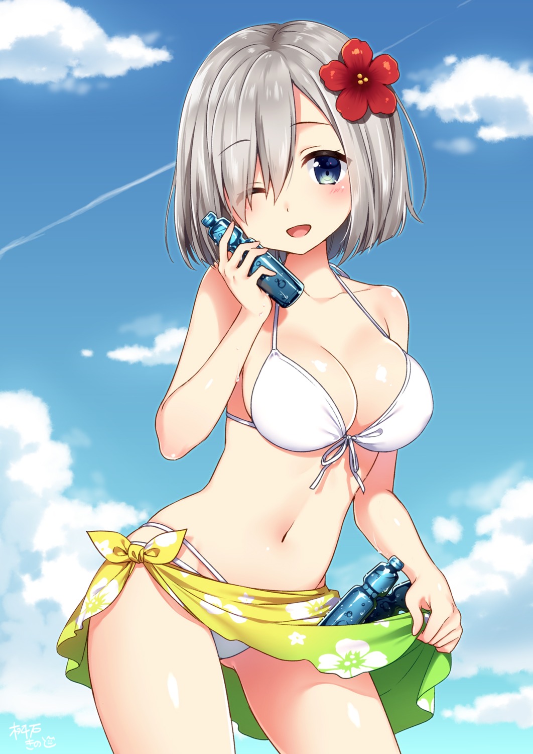 Masuishi Kinoto Kantai Collection Hamakaze Kancolle Bikini Cleavage